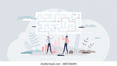 Building rapport or communication connection using dialog tiny person concept. Talking and speaking to make emotional bonding, trust and partnership vector illustration. People synergy development.