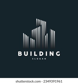 Building Real Estate Apartment Construction Logo, Elegant Premium Rustic Monogram Vector Design