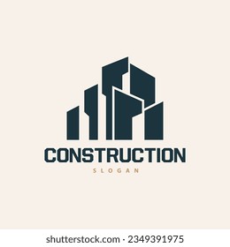 Building Real Estate Apartment Construction Logo, Elegant Premium Rustic Monogram Vector Design