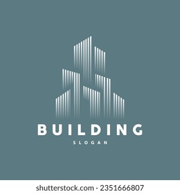 Building Real Estate Apartment Construction Logo, Elegant Premium Rustic Monogram Vector Design