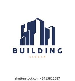 Building Real Estate Apartment Construction Logo, Elegant Premium Rustic Monogram Vector Design