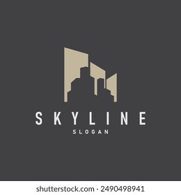 Building Real Estate Apartment Construction Logo, Elegant Premium Rustic Monogram Vector Design