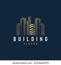 Building Real Estate Apartment Construction Logo, Elegant Premium Rustic Monogram Vector Design