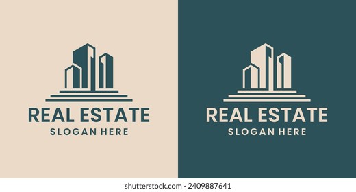 building real estate apartment logo design inspiration