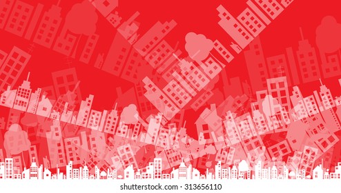 Building and real estate city illustration. Abstract background for business presentation, sale, rent