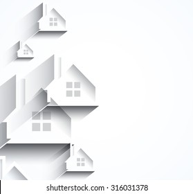 Building and real estate city illustration. Abstract background for business presentation, sale, rent