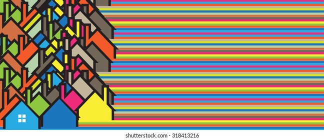 Building and real estate city illustration. Abstract background for business presentation, sale, rent