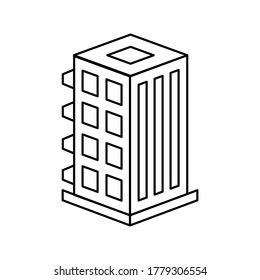 building real estate icon vector