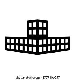 building real estate icon vector