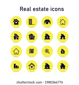Building and real estate icons Vector