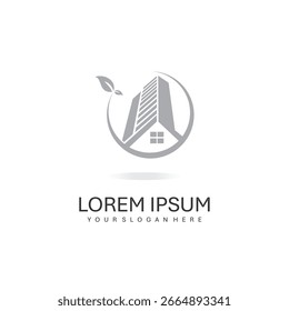 logotipo de construção e imobiliário 