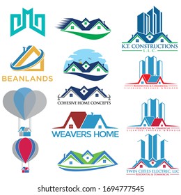 building real estate logo design vector