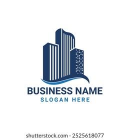 modelo de logotipo imobiliário de construção