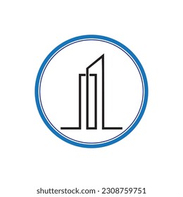 building and real estate logo vector icon illustration design