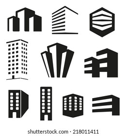 Building real state icons vector set