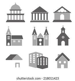 Building real state icons vector set
