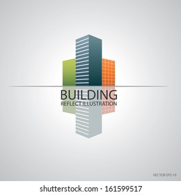 Building reflect illustration. vector illustration that can be used for company illustration and website elements