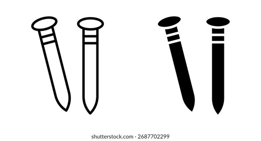 ferramenta de reforço de construção ícone de unha vetor