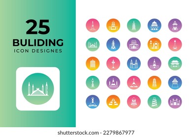 Building Related Objects and Elements. Vector Illustration Collection. creative Icons Set. stock illustration