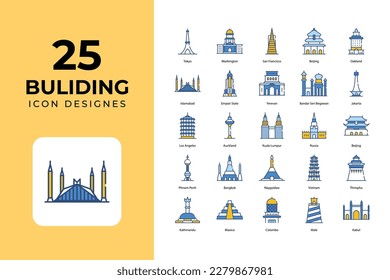 Building Related Objects and Elements. Vector Illustration Collection. creative Icons Set. stock illustration