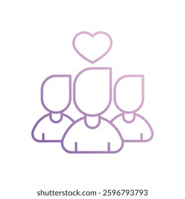 Building Relationships icon vector stock illustration
