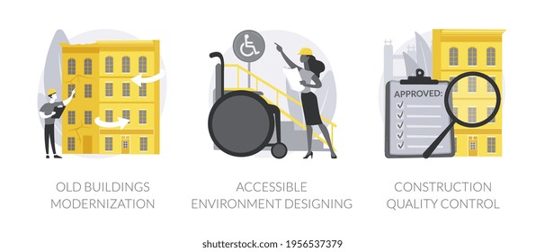 Creación y renovación de ilustraciones abstractas de vectores conceptuales.