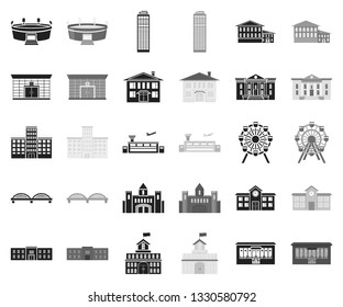 Building repair black,monochrome icons in set collection for design.Building material and tools vector symbol stock web illustration.