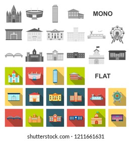 Building repair flat icons in set collection for design.Building material and tools vector symbol stock web illustration.