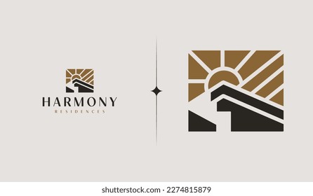 Building Residence Real Estate House Logo. Universal creative premium symbol. Vector sign icon logo template. Vector illustration