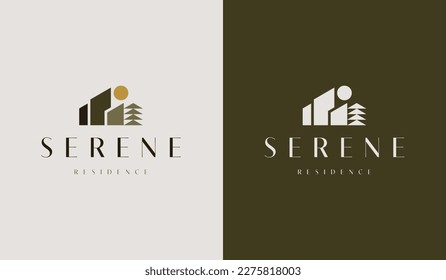 Building Residence Real Estate House Logo. Universal creative premium symbol. Vector sign icon logo template. Vector illustration