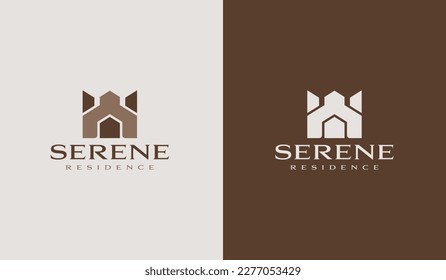 Building Residence Real Estate House Logo. Universal creative premium symbol. Vector sign icon logo template. Vector illustration