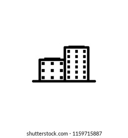 building residential complex icon. Element of real estate sign for mobile concept and web apps icon. Thin line icon for website design and development, app development