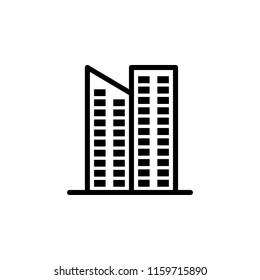 building residential complex icon. Element of real estate sign for mobile concept and web apps icon. Thin line icon for website design and development, app development