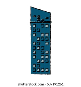 building residential facade icon