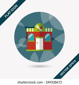 Building restaurant flat icon