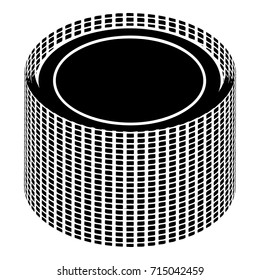 Building roll net icon. Simple illustration of building roll net vector icon for web design isolated on white background