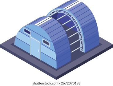 Ilustração do vetor da estrutura exterior do telhado do edifício