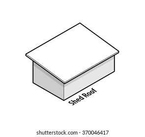 Building roof type: shed roof.