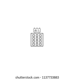 Building roof vector icon.
