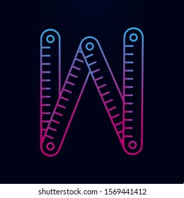 Building ruler nolan icon. Simple thin line, outline vector of measure icons for ui and ux, website or mobile application