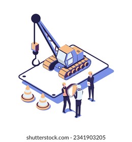 Building safety flat style isometric illustration design