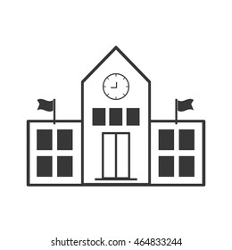 building school education icon. Isolated and flat illustration. Vector graphic