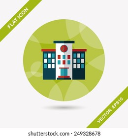 Building school flat icon