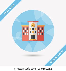 Building school flat icon