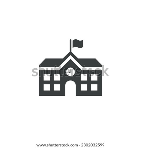 building school highschool symbol campus symbolblack and white
