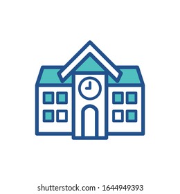 building school icon  design, flat style icon collection