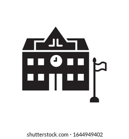 building school icon design, flat style icon collection