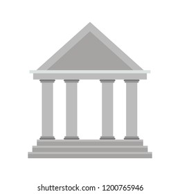 building school on white background