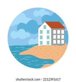 building sea beach mini landscape, design