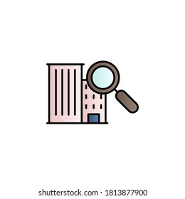 Generar, buscar el icono de vector de gradiente de color